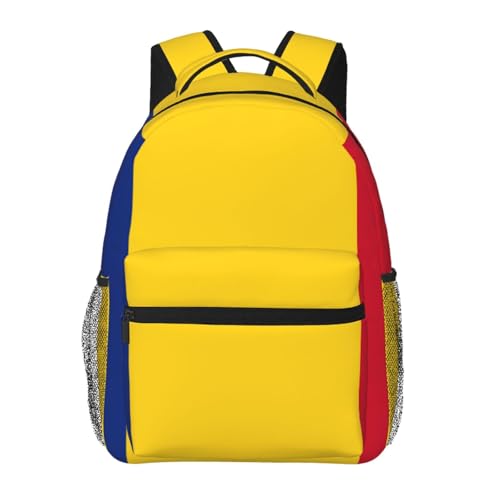 Sac à bandoulière drapeau Roumanie imperméable avec poches multiples