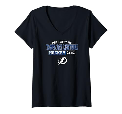 Women's Tampa Bay Lightning Sticking NHL Officially Licensed V-Neck T-Shirt