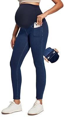 Stretchy Maternity Jeans – Comfortable Over‑Belly Work Pants with Practical Pockets