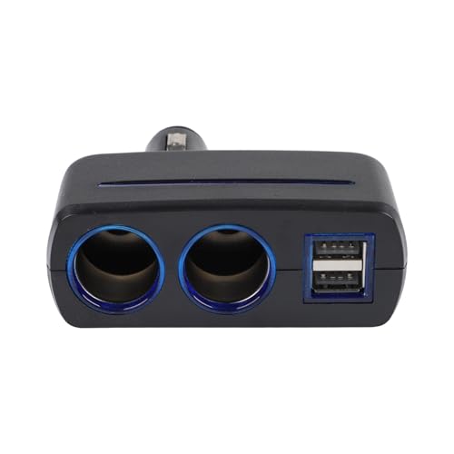 Lecreatekit Chargeur de voiture double USB 12 V avec 1,2 A par port, indicateur LED et angle réglable à 90° pour véhicules 12 V – 24 V, compatible avec...