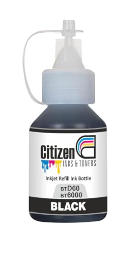 Image of Citizen INKS & TONERS BT6000 Refill Ink Bottle | Compatible with Brother Printers - DCP-T220, DCP-T226, DCP-T420W, DCP-T426W, DCP-T520W, DCP-T525W | High Print Quality | Leak-Proof (Black)