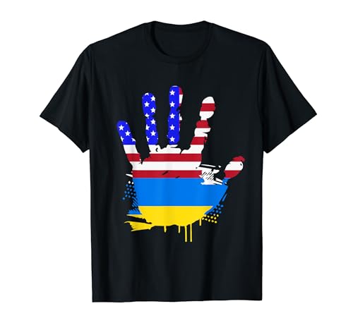 Diseño De Mano Ucrania Americana Camiseta
