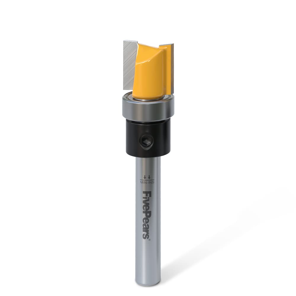 FivePears Pattern Flush Trim Router Bit Set,1/4S*1/4D*1/2H