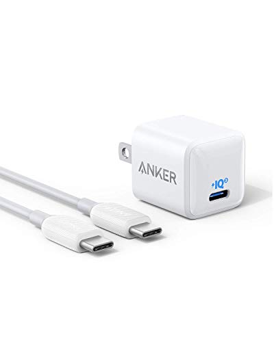 Anker Nano USB C Charger, Anker 18W PIQ 3.0 Fast Charger Adapter with 3ft USB-C to USB-C Cable, PowerPort III Nano, iPad Charger for iPad Pro 12.9â€™â€™/11â€™â€™, Pixel, Galaxy S10, Note 10, Nintendo and More