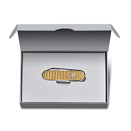 Victorinox Classic SD Precious Alox 58mm, Brass Gold, Swiss Made (0.6221.408G)
