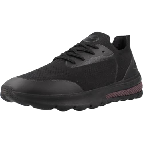 Geox U Spherica Actif A, Zapatillas, Hombre, Black Bordeaux, 44 EU