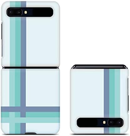for Samsung Galaxy Z Flip Case Cover Stripe Check Pattern Custom [Slim Fit] Protective Polycarbonate Hard Shell PC Transparent Cover
