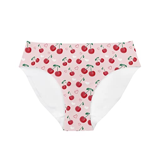 Horeset Cherry Print Women Sexy Novelty Underwear Briefs Breathable Soft Low-Rise Panty Seamless Stretch Bikini Panty For Daily Party #TOP29