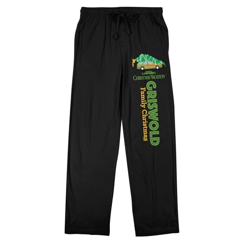National Lampoon's Christmas Vacation Griswold Family Christmas Men's Black Sleep Pajama Pants