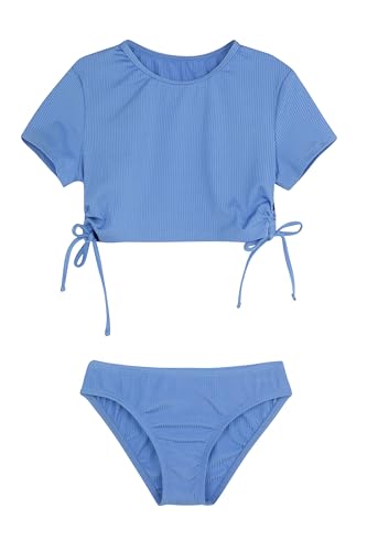 Image of Gottex Girls Kids Summer Cut Out Cross Strap One Piece Swimsuit Chlorine Fade Resistant and Built-in UPF 50+ UV Protection