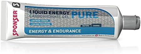 Sponser Liquid Energy Pure Carbohydrate Gel | Pack Of 3 Tubes Made In Switzerland Supply For Endurance Sports With Electrolytes Quick Long-Lasting
