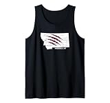 State of Montana with Grizzly Bear Scratches Tank Top