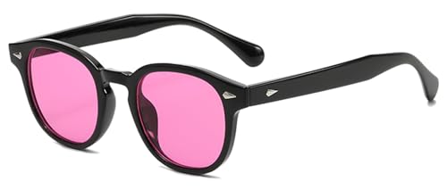 LHSDMOAT Lunettes de soleil rondes vintage style Depp années 70 pour hommes femmes, protection UV400, lunettes de soleil de carnaval pour la conduite, les voyages et les fêtes