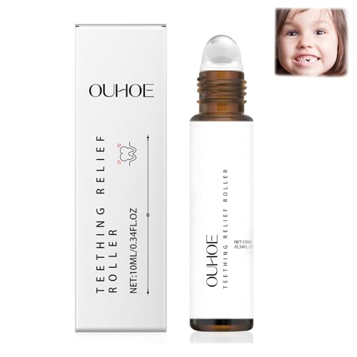 Rodillo para la dentición, rodillo natural para aliviar el dolor, rodillo natural para la dentición de bebés y niños pequeños