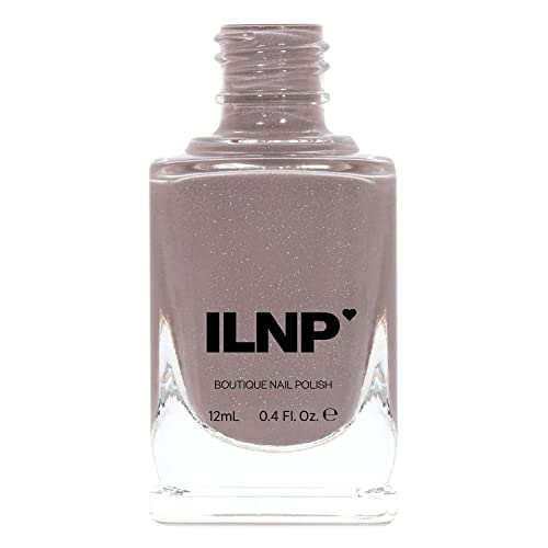 Image of ILNP Coffee Run - Creamy Mocha Neutral Nude Nail Polish, Subtle Holographic, Chip Resistant, 7-Free, Non-Toxic, Vegan, Cruelty Free, 12ml