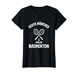 Echte Mädchen Spielen Badminton Federball T-Shirt