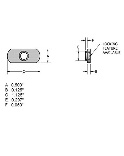 20 Pack 1/4-20 Spot Weld Nuts - Double Tab - Center Hole Design Spot Weld Nut - Low-Carbon Steel (20) #TOP1