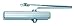 LCN P1461SC15LH P1461 Spring CUSH US15 LH Plated Closer x Thru Bolts