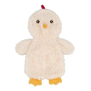 Best Pet Supplies Chicken Crinkle Plush Dog Toys for Interactive Play, Puppy and Senior Indoor Play, Colorful Chicken Toy Shape, Cute and Cuddly – Crinkle Chicken (Cream)