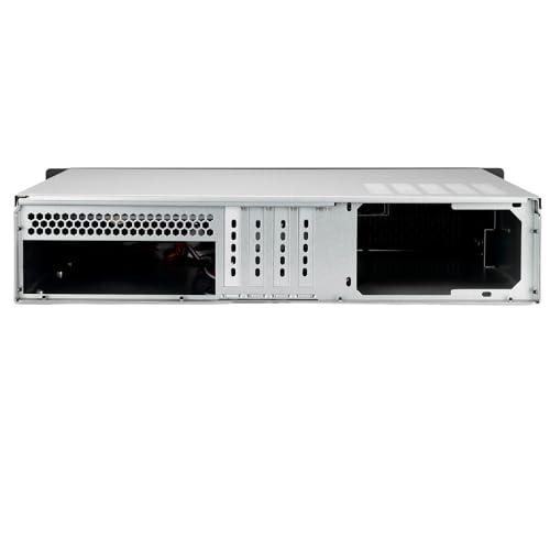 Gabinete para servidor 2U, compatible con motherboard Micro-ATX, 4 bahías HDD de 3.5"/2.5", 1 bahía de 5.25", ventiladores traseros de 80 mm, dimensiones 16.9" x 3.5" x 15.0" miniatura 6