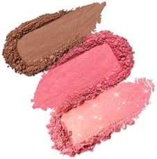 KIKO Milano Multi Finish Trio Blush & Bronzer Palette | 1 Bronzer And 2 Blushes In Matte And Metallic Finishes
