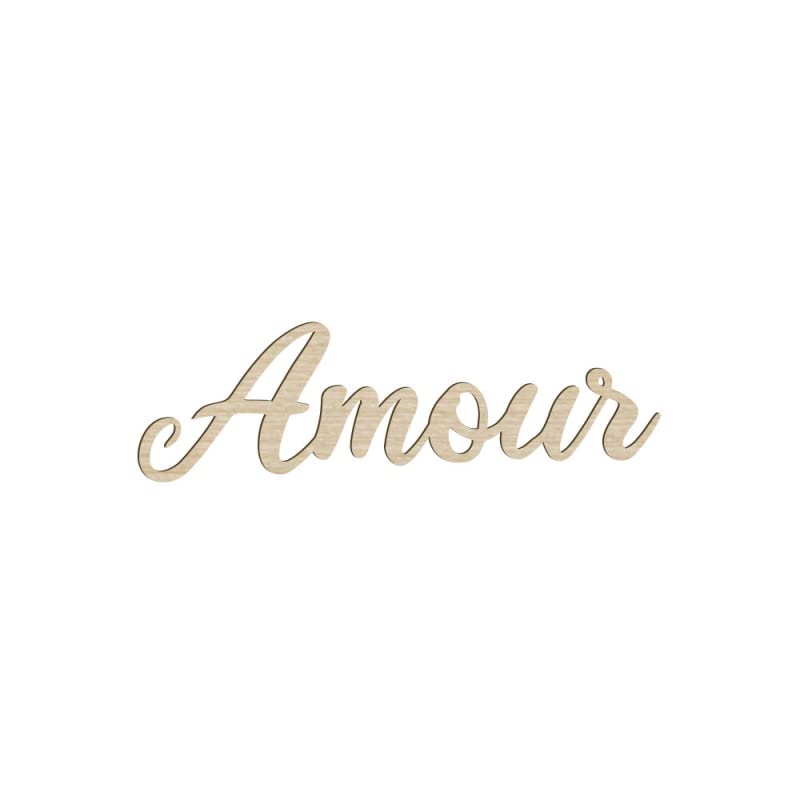 Mot "Amour" En Bois 10 Cm - Loisirs Créatifs, Décoration à Peindre - Fabriqué En France - 5