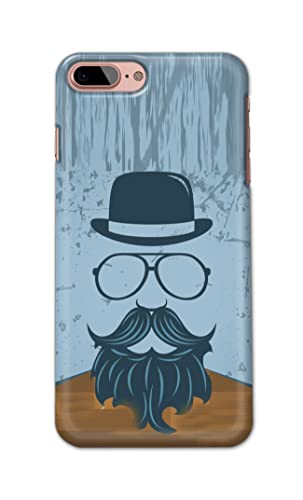 Image of PRINTFIDAA Mustache Beard and Hairstyle Hipster in Glasses Printed Designer Hard Case for iPhone 7 Plus (5.5 inch) / iPhone 8 Plus (5.5 inch), A1784, A1661, A1785 Back Cover -(e) RPM1002