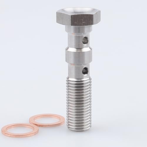 Image of AC PERFORMANCE 3 /8 x 24 Double Banjo Bolt, -3 AN, 40mm UHL, Stainless Steel