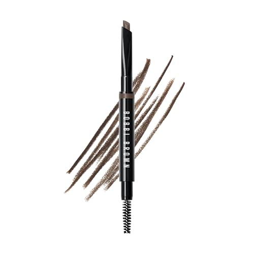 Bobbi Brown Long-Wear Brow Pencil | Long-Wearing, Waterproof Eyebrow Pencil | Dual-Ended Slanted Tip with Spoolie | No Sharpening Needed | Now Refillable, Black Brown​