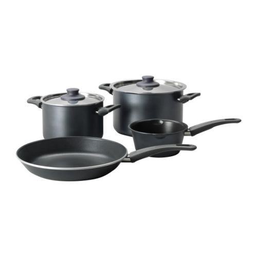 Ustensiles de cuisson SKÄNKA à revêtement antiadhésif gris résistant lot de 6