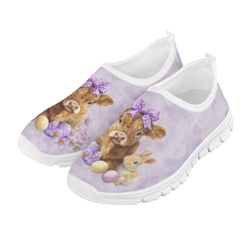 Girls Easter Gift Shoes Non Slip Tennis Slip On Shoes for Holiday Travel - Main Image