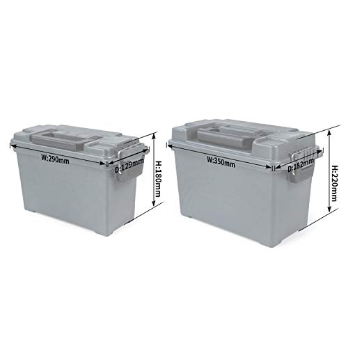 GUGULUZA Ammo Can Combo 2 Pack Waterproof Storage Containers for Great Pistol, Rifle, or Shotgun Ammo Storage Box