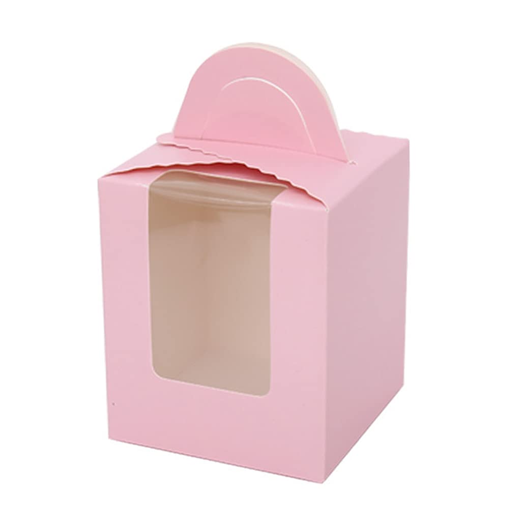 Scatola d'imballaggio con la finestra aperta e la maniglia per il dessert che cuoce le scatole portatili di Candy del contenitore di