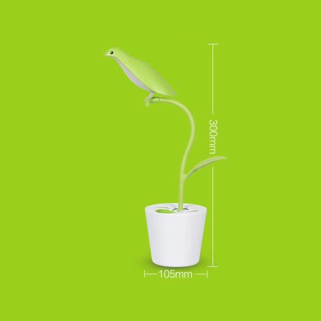 Lampada da Lettura per Camera Lampada Da Tavolo A Forma Di Uccello A LED, USB Può Essere Caricata Protezione Per Gli Occhi Impara La Piccola Leggi A Risparmio Energetico Lampada da Scrivania(Pink)