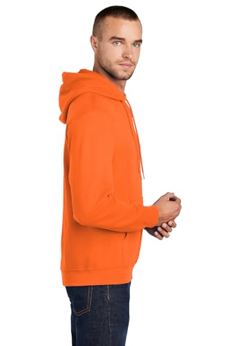 Port & Co TALL Core Fleece Pullover Hooded Sweatshirt-PC78HT-LT-Safety Orange2