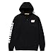 Caterpillar Trademark Banner Hoodies for Men Featuring CAT Logo on Chest and Sleeve with S3 Cord Management, Black - Large