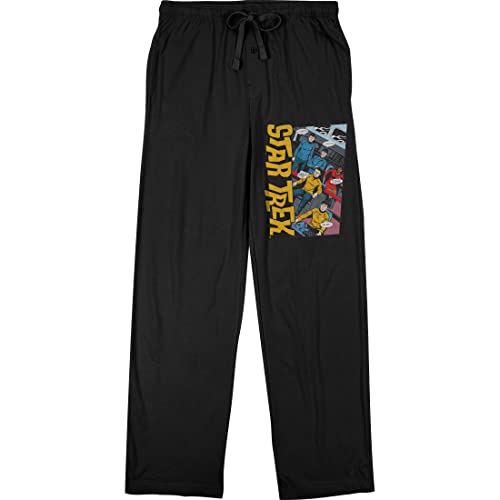 Star Trek TV Series Men's Cartoon Character Passengers Black Sleep Pajama Pants