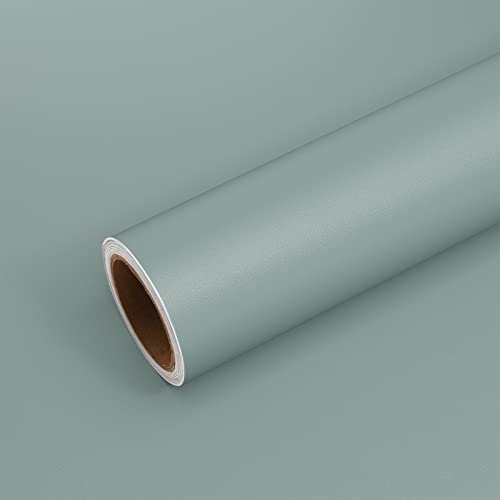 VEELIKE Dusty Blue Peel and Stick Wallpaper Blue Contact Paper