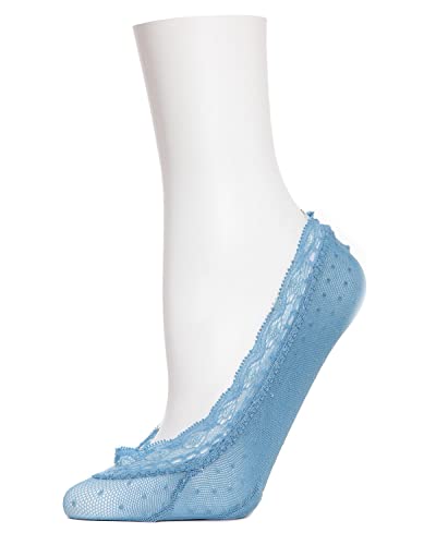 Image of MeMoi Women's Dotted Lace No Show Liner Socks