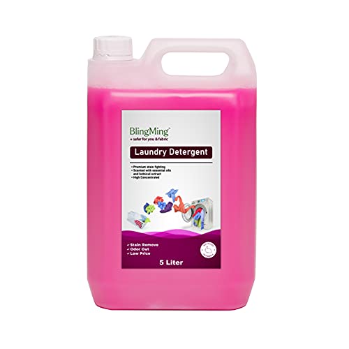 Image of BlingMing Liquid Detergent 5 Liter, Laundry Liquid for Fabric Care, Suitable for Top-Load and Front Load Machine and Hand Wash, Concentrated Laundry Detergent