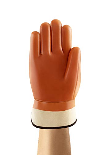Winter Monkey Grip Ansell 23-193 Arbeitshandschuhe, Öl- und Fettabweisende PVC-Beschichtung, Komfort und Kälteschutz, Mechanikschutz-Handschuh, Industrie PSA, Größe 2XL (12 Paar)