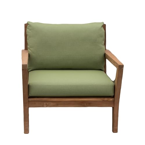 Image of Tommy Bahama Sunbrella Fabric 1-Piece Outdoor Knife Edge Deep Seat Lounge Chair Seat and Back Cushion Set, Bamboo Bay Pear