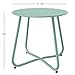 Grand patio Outdoor Side Table 18-inch Round End Table Accent Table for Bistro Balcony Apartment Mint Green