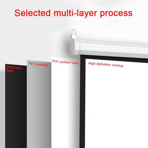 Pantalla Proyector Manual Retráctil 72'' 16:9 con Cierre Automático miniatura 4
