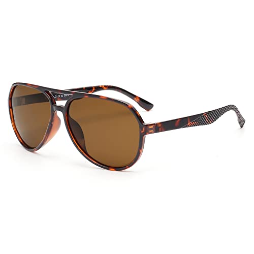 JIM HALO Polarized Aviator Sunglasses Men Women Oversize Plastic Driving Glasses2