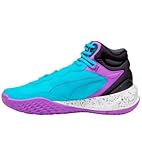 Puma Playmaker Pro Mid, Zapatillas Deportivas Unisex Adulto, Purple Glimmer-Bright Aqua-Strong Gray White, 41 EU