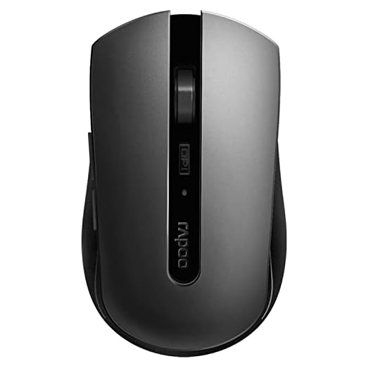 RAPOO 7200M Wireless Mouse, Multi-Mode Silent Mouse, Bluetooth Mouse, Computer Mouse, 4 Adjustable DPI, Ergonomic Optical Mouse, Portable Light Office Mice for Notebook, PC, Laptop, Computer