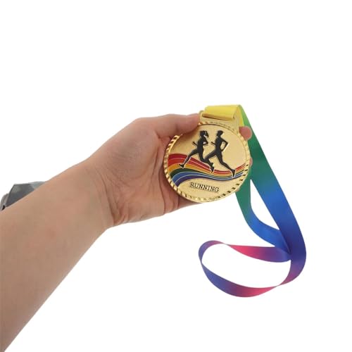 Medallas para maratón de competición juego de 3 piezas de metal con cordones 4