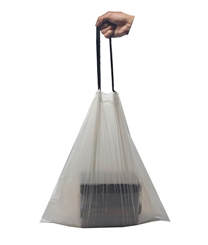 Small Trash Bag,Gereen 0.8-1.2 Gallon Drawstring Trash Bag Garbage Bag Trash Can Liner,Extra Strong 120 Counts For Home,Office,Car (White, 0.8-1.2 Gallon(120 Count)) #TOP2