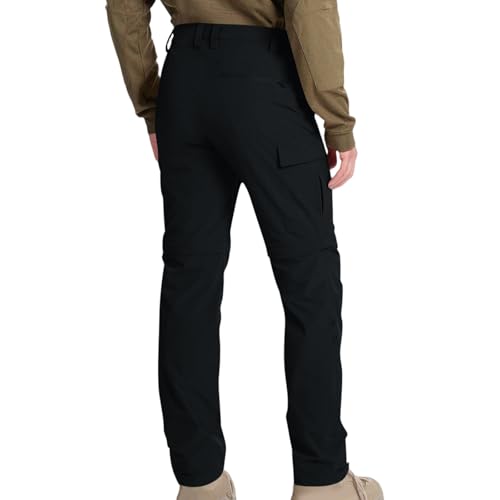 Men's Hiking Pants Outdoor with 5 Deep Pockets Water Resistant Cargo Zip-Off Pant Lightweight Convertible Trousers2